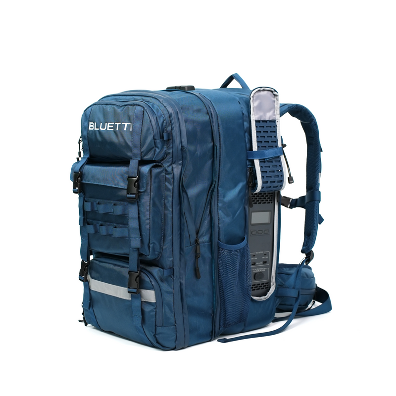 BLUETTI Handsfree 1 backpack power station worn on back