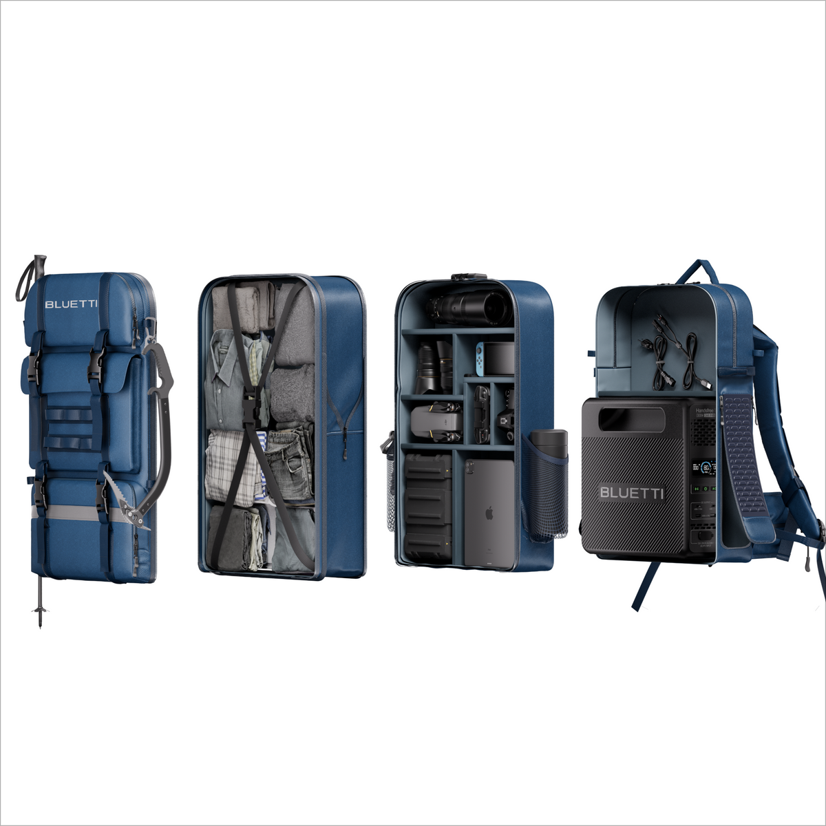 BLUETTI Handsfree 1 backpack power station worn on back
