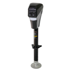 Lippert Power Tongue Jack, 3,500 lb, 18" Stroke with LED Lights, Black