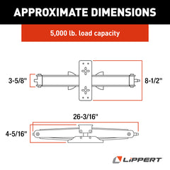 Lippert Manual RV Scissor Stabilizer Jack, 24", Single - view 2