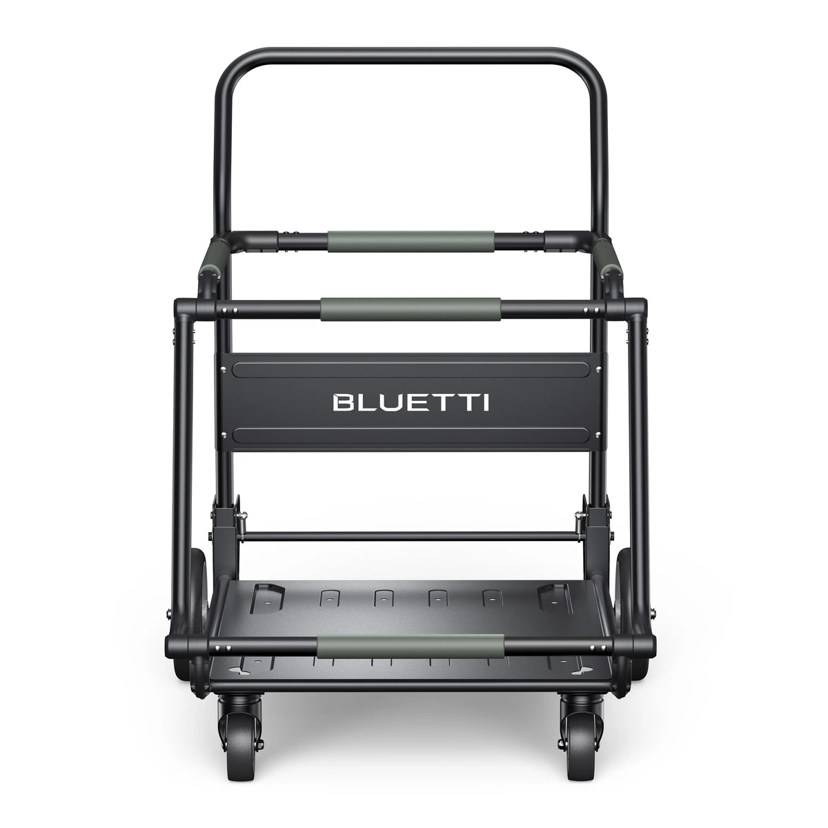 BLUETTI foldable trolley carrying AC500 and two expansion batteries