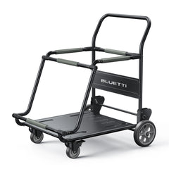 BLUETTI foldable trolley carrying AC500 and two expansion batteries