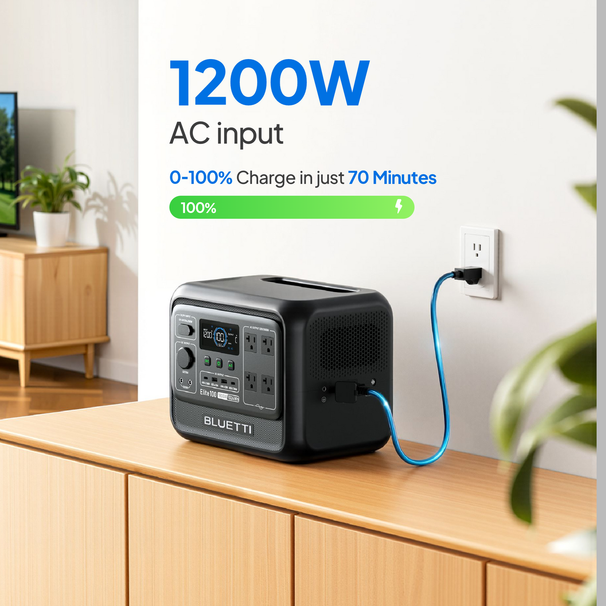BLUETTI Elite 100 V2 portable power station front view