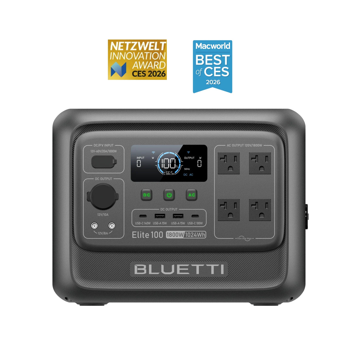BLUETTI Elite 100 V2 portable power station front view