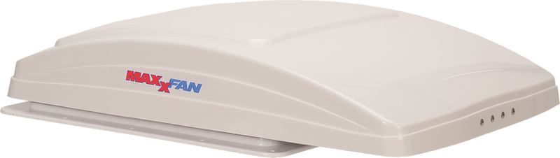 MaxxAir MaxxFan Deluxe 14" RV Roof Vent Fan with Rain Shield, 4-Speed Exhaust, Thermostat, Manual Lift, White Lid - view 2