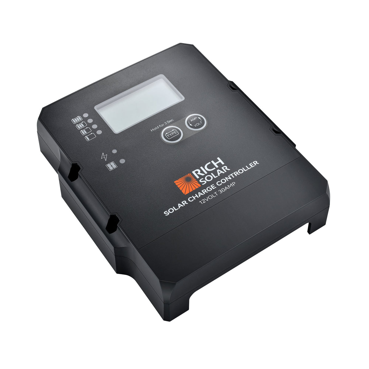 Rich Solar 30 Amp PWM Solar Charge Controller 12V 30A PWM Controller for RVs, Trailers, Campers, Vans, Boats, Off-Grid