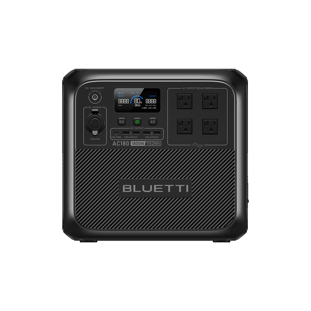 BLUETTI AC180 portable power station front view