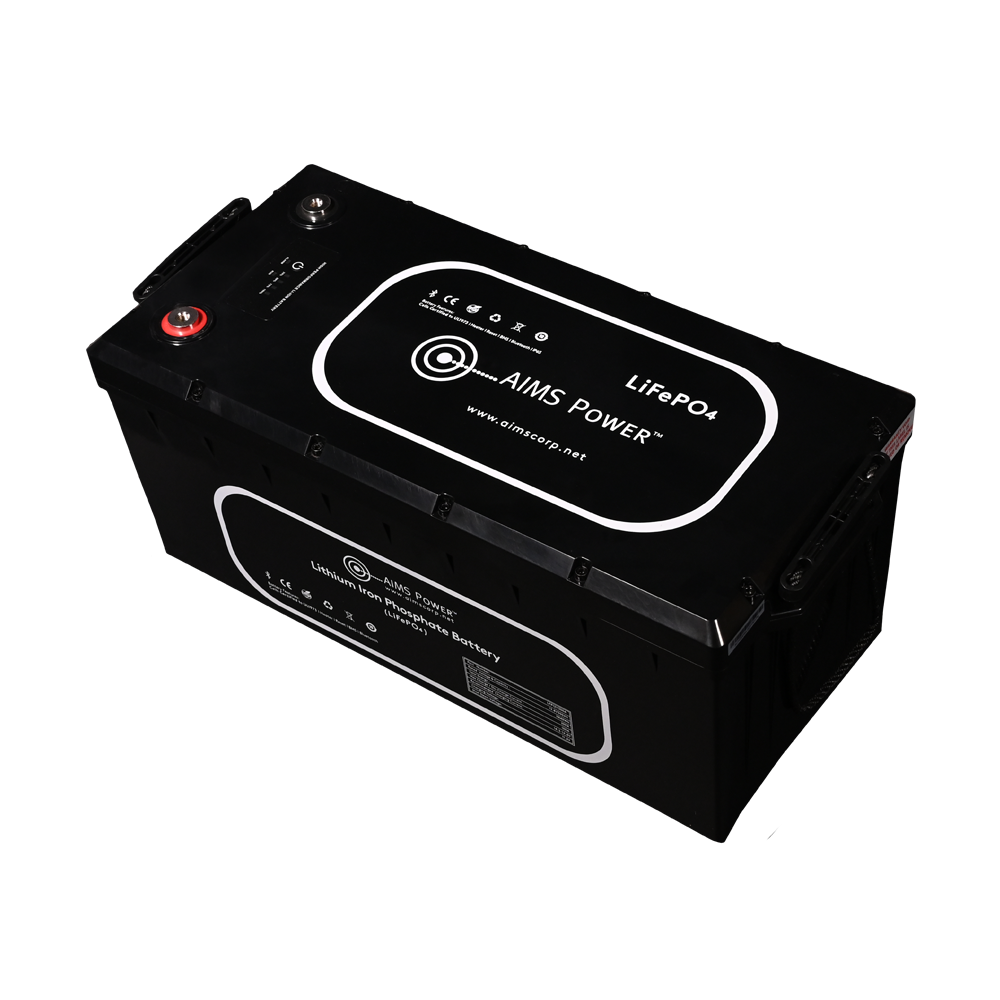AIMS Power 12V 300Ah LiFePO4 Battery, Bluetooth, Heated, Wake-Up