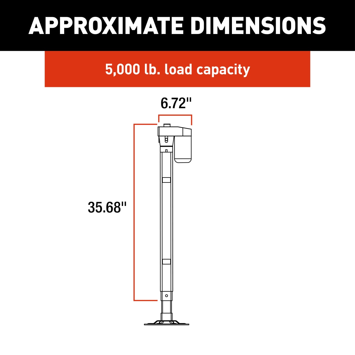 Lippert Ground Control Hall Effect Front Jack, Left or Right - view 3