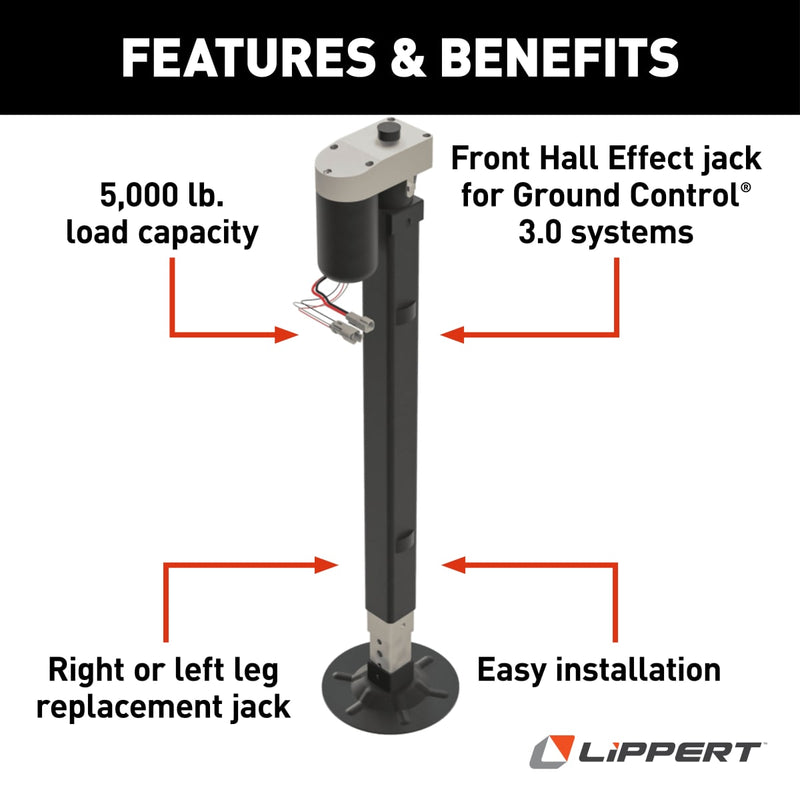 Lippert Ground Control Hall Effect Front Jack, Left or Right - view 4