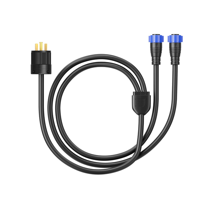 BLUETTI AC parallel charging cable with two station plugs