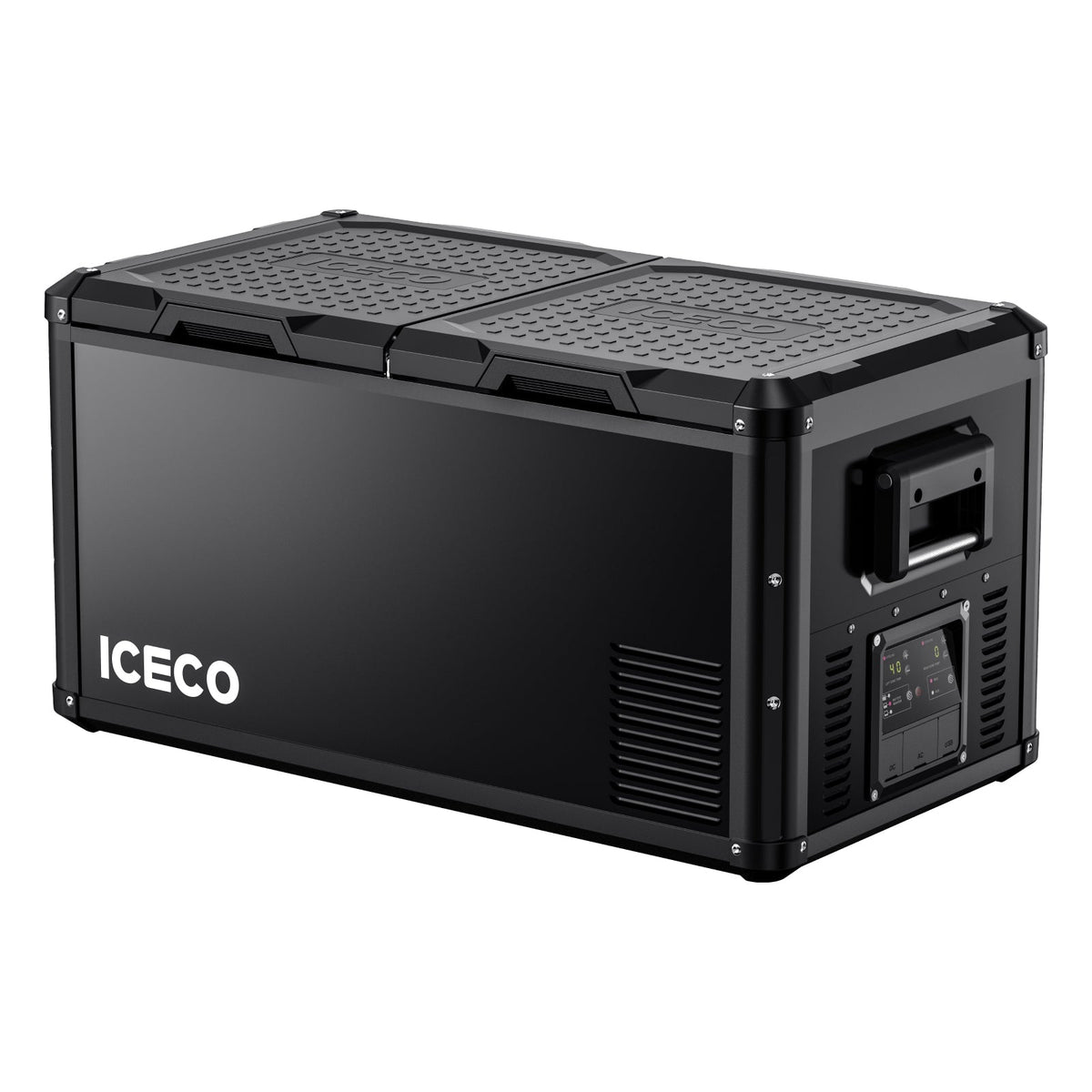 ICECO VL75ProD dual zone portable fridge freezer, black