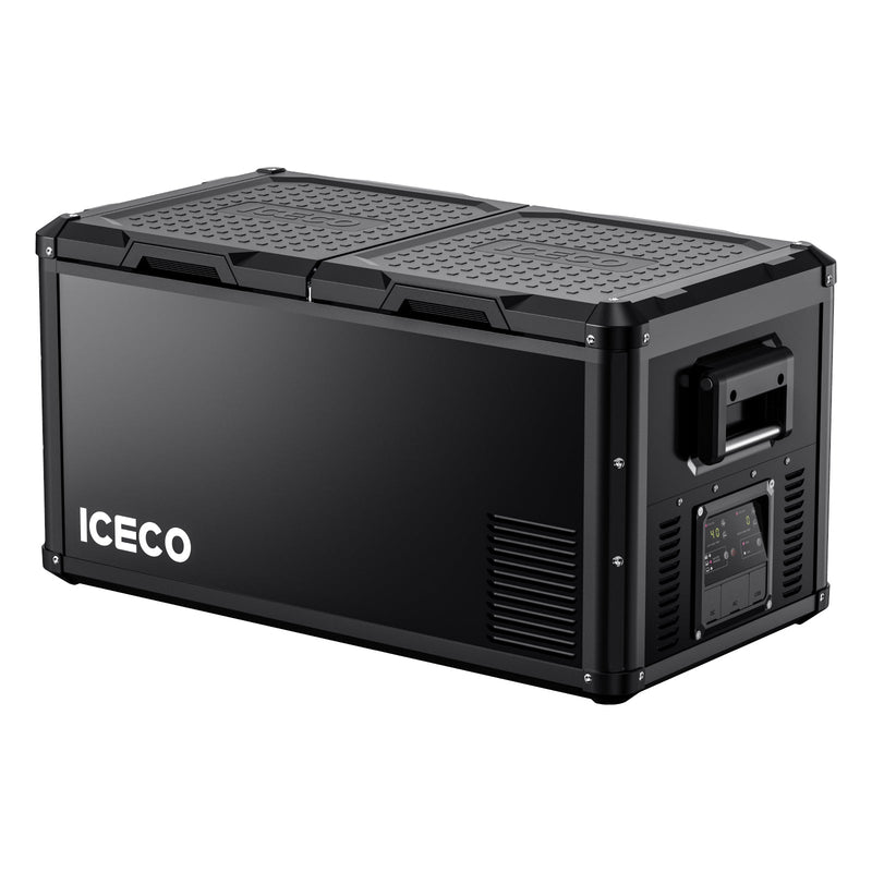 ICECO VL75ProD dual zone portable fridge freezer, black