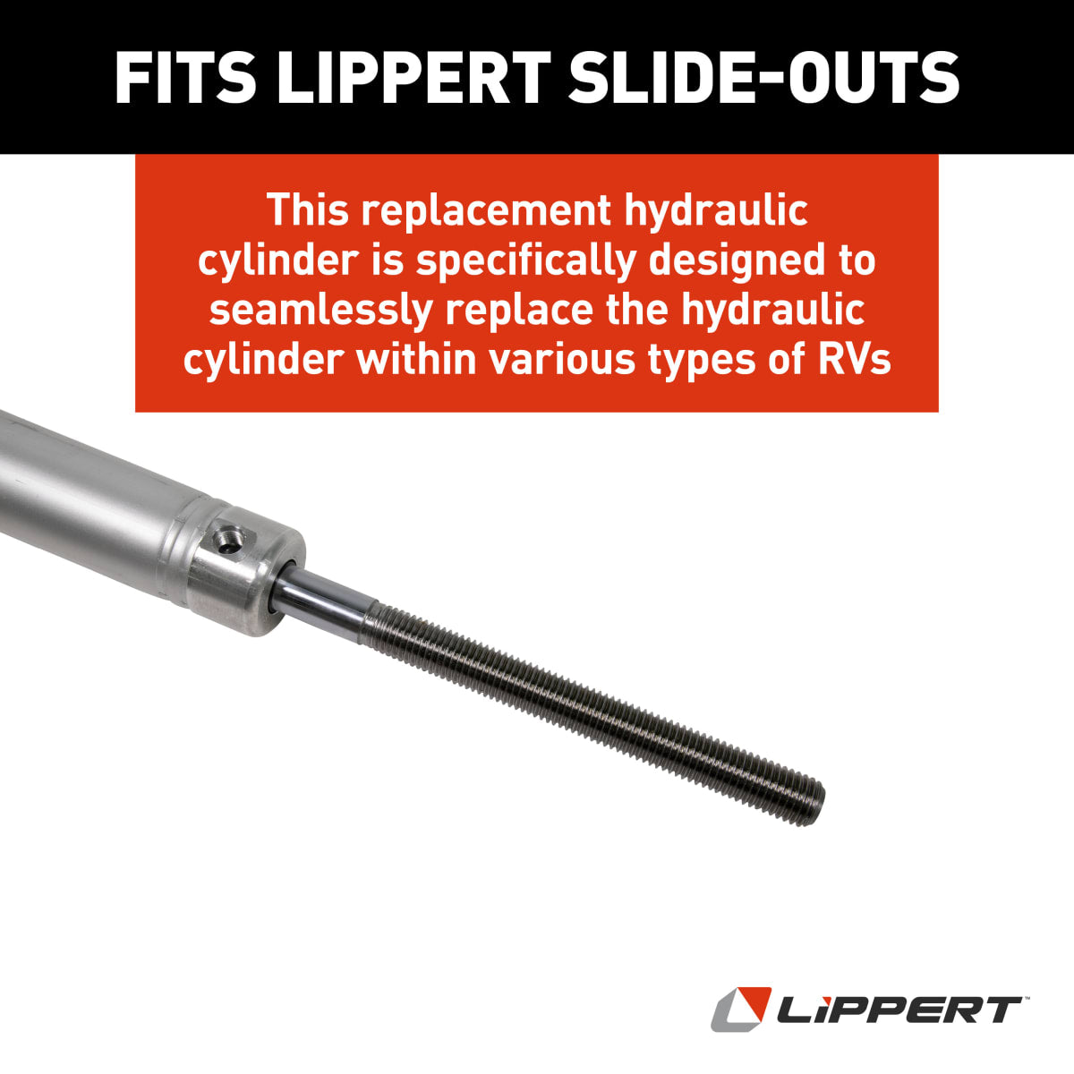 Lippert 53" RV Slide-Out Hydraulic Cylinder, 38" Stroke, 1-1/2" Bore - view 5