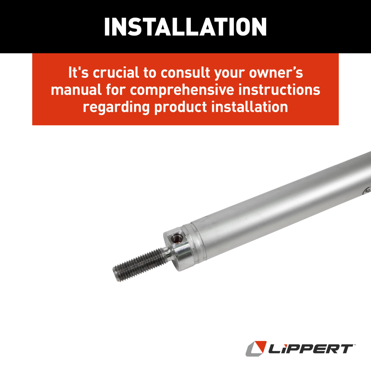 Lippert 53" RV Slide-Out Hydraulic Cylinder, 38" Stroke, 1-1/2" Bore - view 7