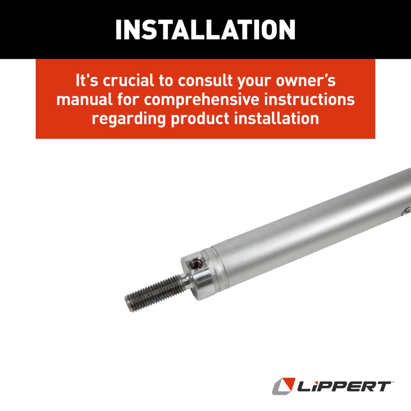 Lippert 53" RV Slide-Out Hydraulic Cylinder, 38" Stroke, 1-1/2" Bore - view 7