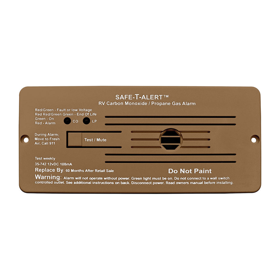 Safe-T-Alert 35-742-BR CO and propane alarm, brown