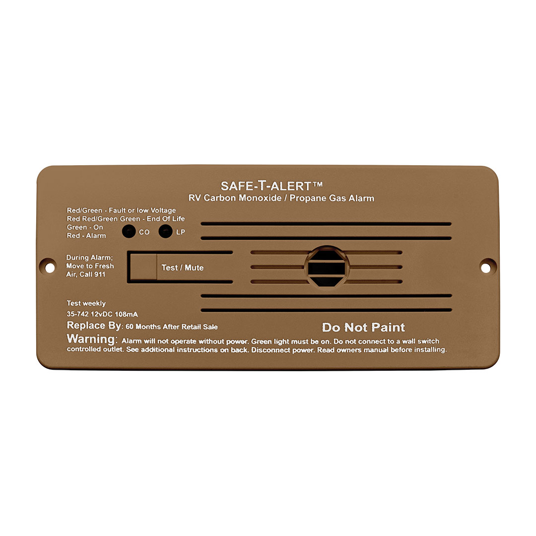 Safe-T-Alert 35-742-BR CO and propane alarm, brown
