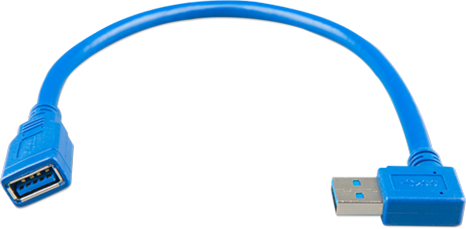 Victron USB extension cable 0.3m one side right angle
