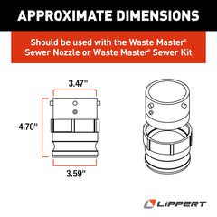 Lippert Waste Master RV Sewer Hose Male Bayonet Fitting Converter - view 2