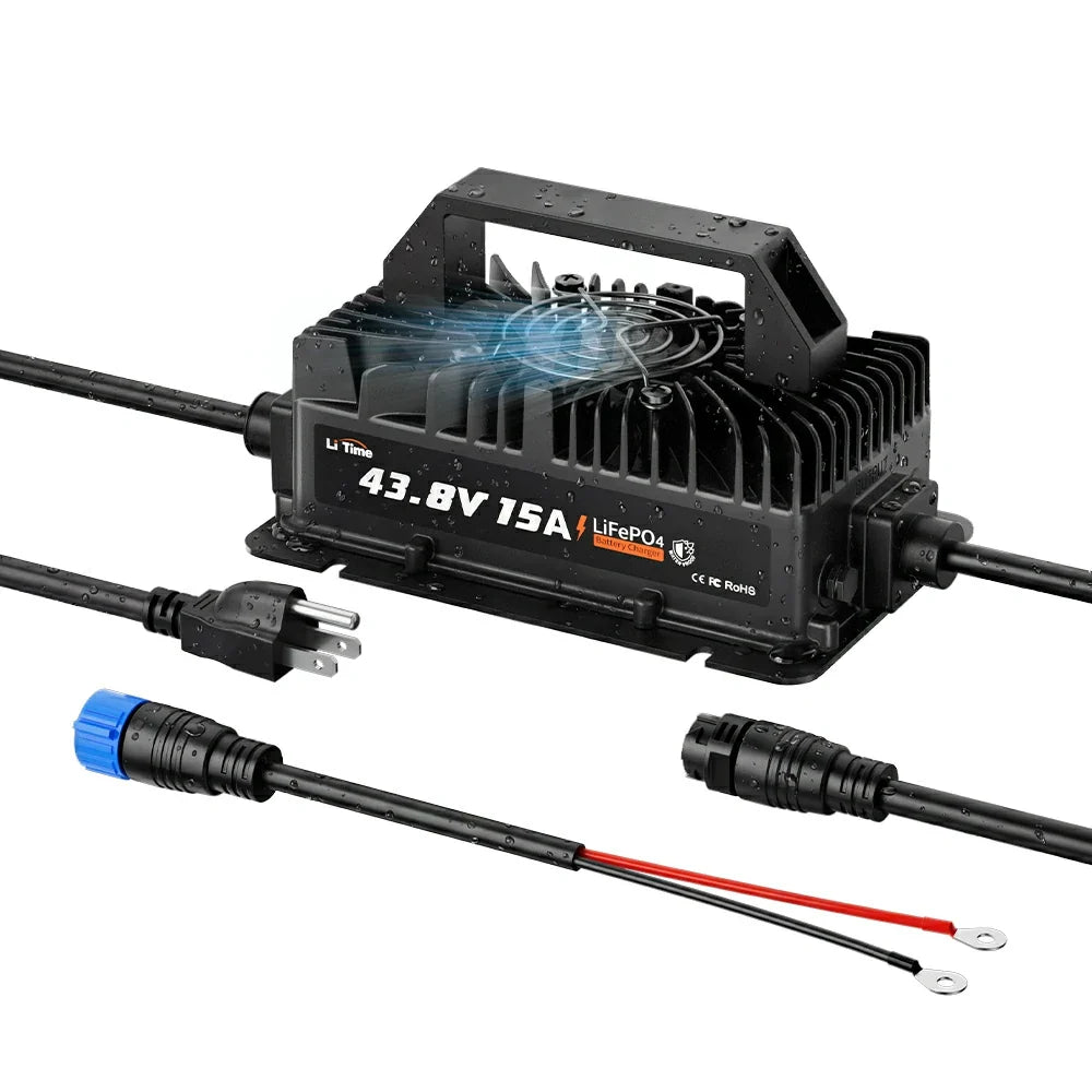 LiTime 36V (43.8V) 15A Waterproof LiFePO4 Battery Charger