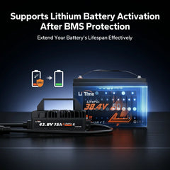 LiTime 36V (43.8V) 15A Waterproof LiFePO4 Battery Charger