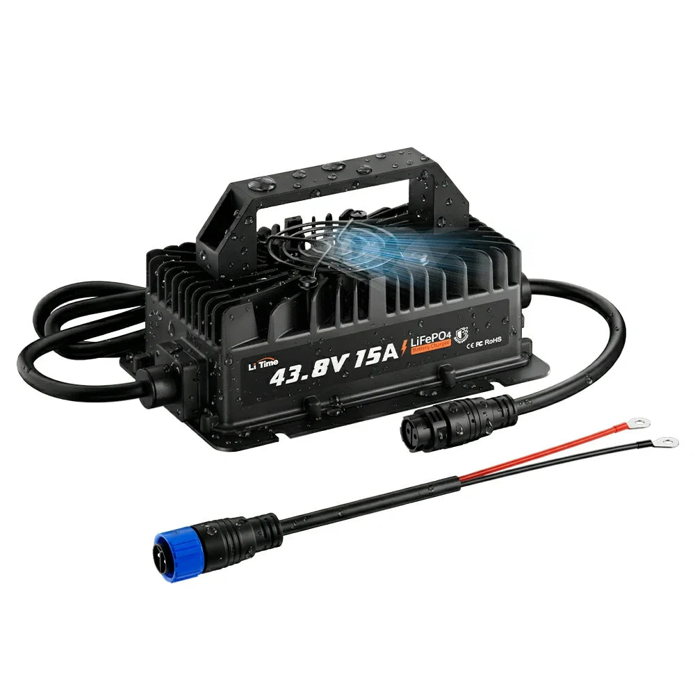 LiTime 36V (43.8V) 15A Waterproof LiFePO4 Battery Charger