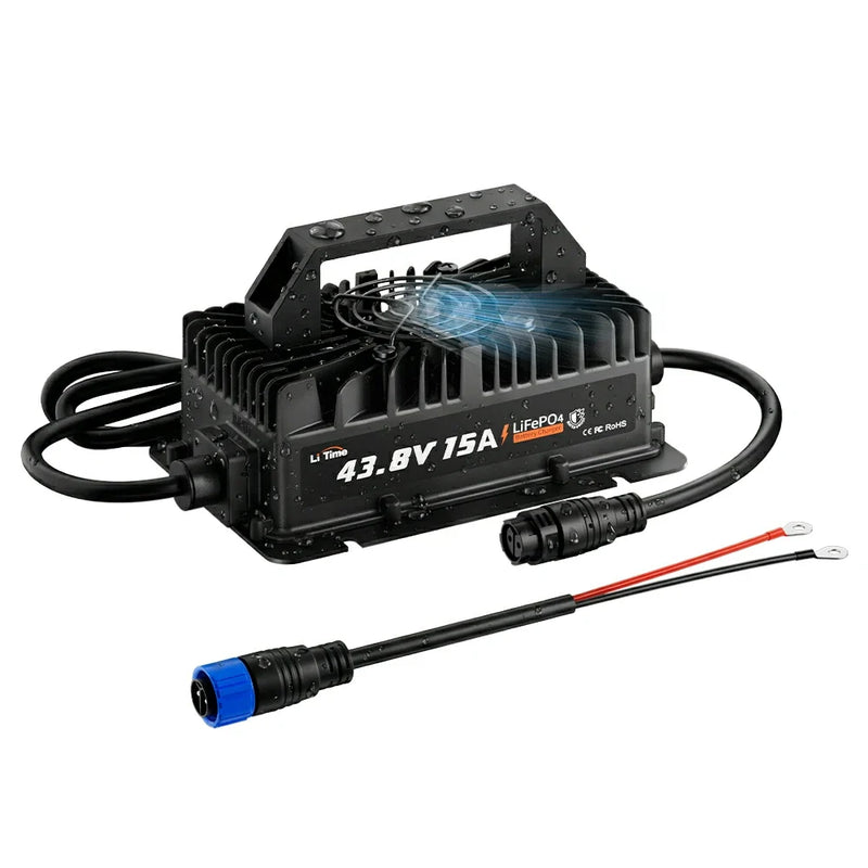 LiTime 36V (43.8V) 15A Waterproof LiFePO4 Battery Charger