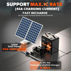 LiTime 36V 45Ah GC2 Bluetooth LiFePO4 Golf Cart & Trolling Battery