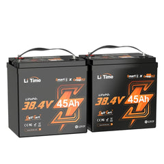 LiTime 36V 45Ah GC2 Bluetooth LiFePO4 Golf Cart & Trolling Battery