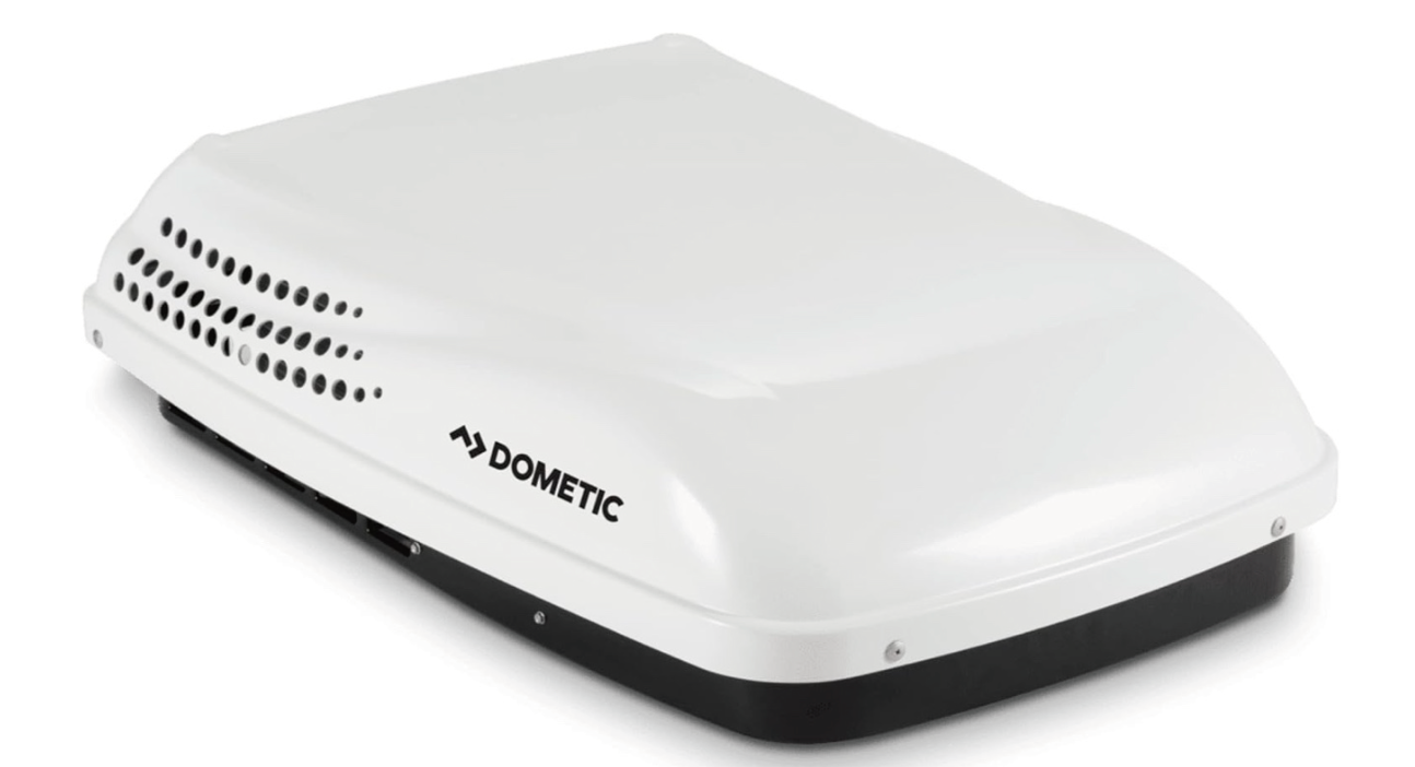Dometic Penguin II 13500 BTU rooftop air conditioner for RVs - white low-profile unit