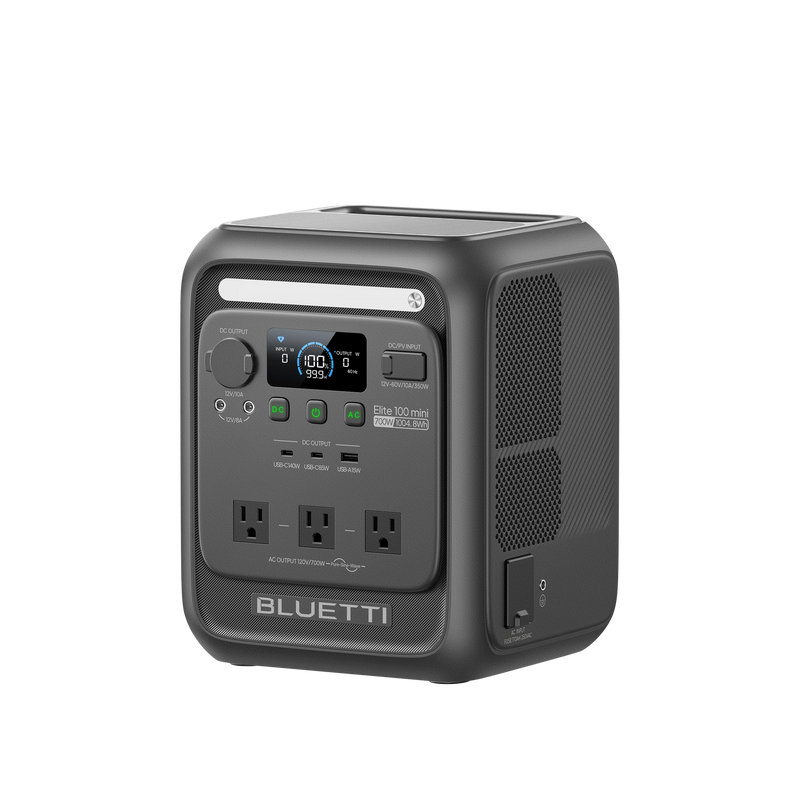 BLUETTI Elite 100 mini power station with 350W solar panel