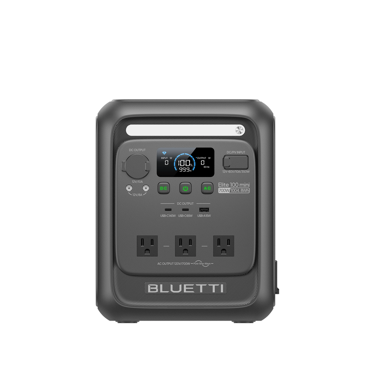BLUETTI Elite 100 mini compact portable power station front view