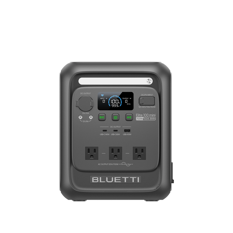 BLUETTI Elite 100 mini compact portable power station front view