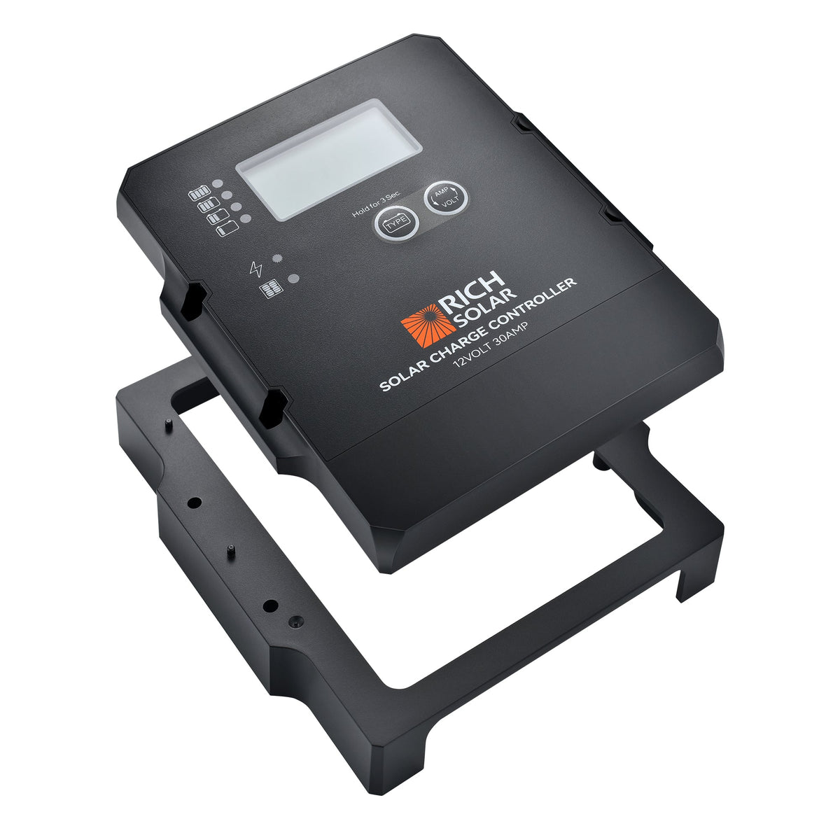 Rich Solar 30 Amp PWM Solar Charge Controller 12V 30A PWM Controller for RVs, Trailers, Campers, Vans, Boats, Off-Grid