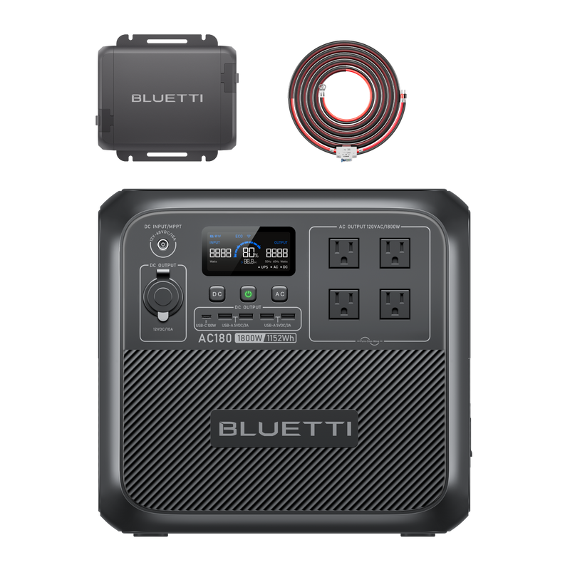 BLUETTI AC180 power station with Charger 1 alternator charger