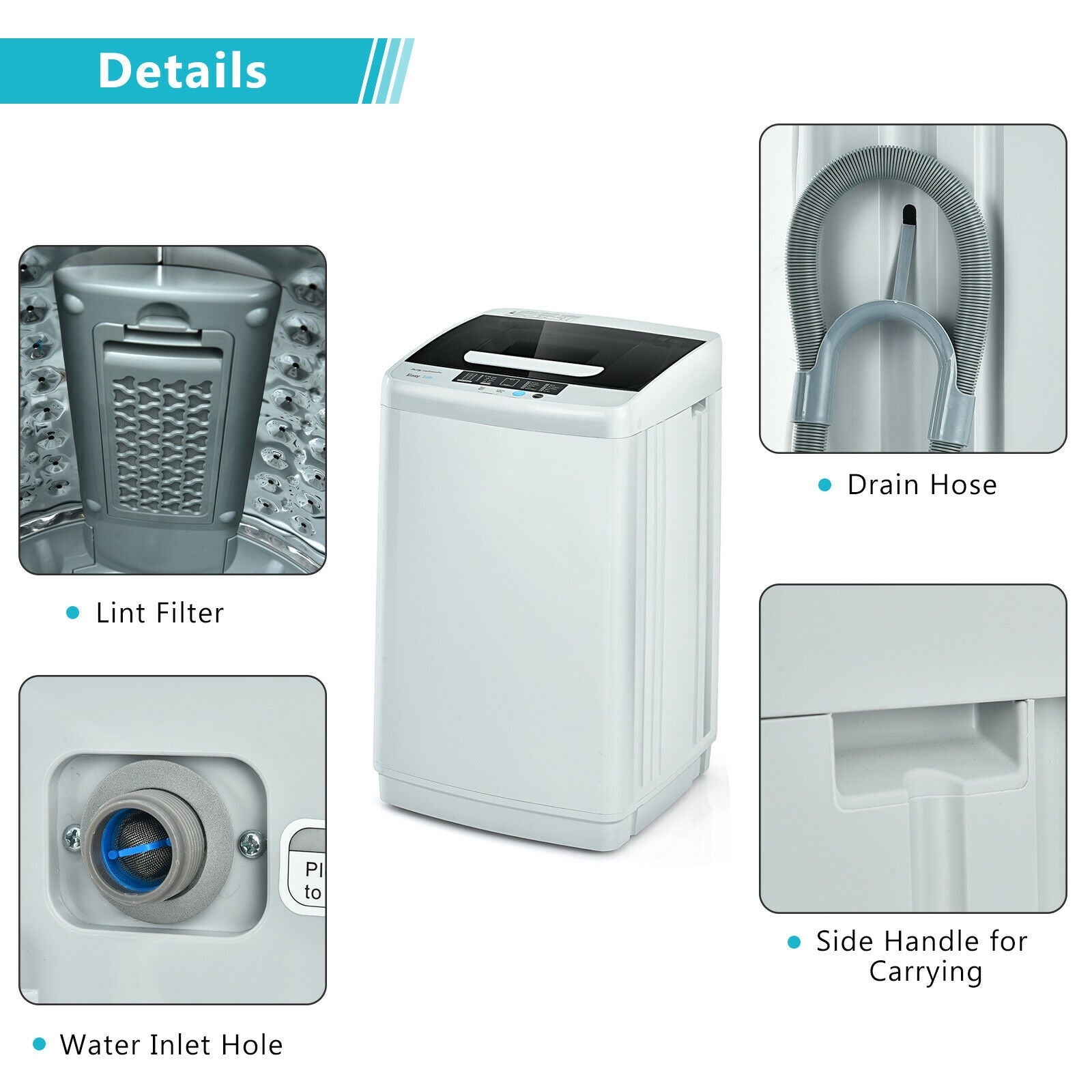 Costway portable washing machine for dorms, RVs and small spaces