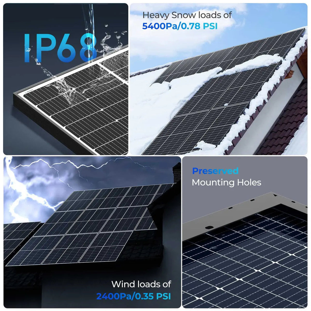 Renogy 320W bifacial monocrystalline solar panel