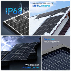 Renogy 320W bifacial monocrystalline solar panel