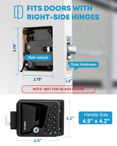 Kohree keyless RV door lock, view 4