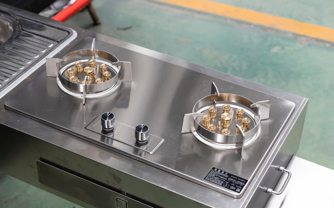 Black Series high BTU stainless external kitchen stove - view 2