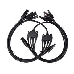 Renogy 4 to 1 solar branch connector pair with MC4 style plugs