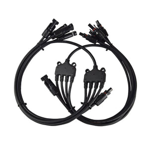 Renogy 4 to 1 solar branch connector pair with MC4 style plugs