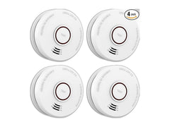 Photoelectric smoke detector four pack with bracket