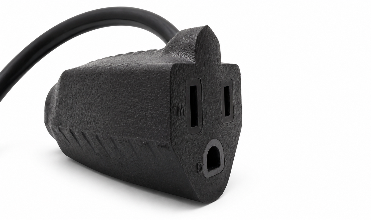 Short Right-Angle 3-Prong Extension Cord, NEMA 5-15P to 5-15R – RV Parts Giant