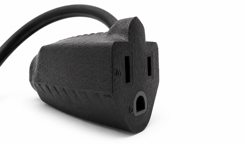 Short Right-Angle 3-Prong Extension Cord, NEMA 5-15P to 5-15R – RV Parts Giant
