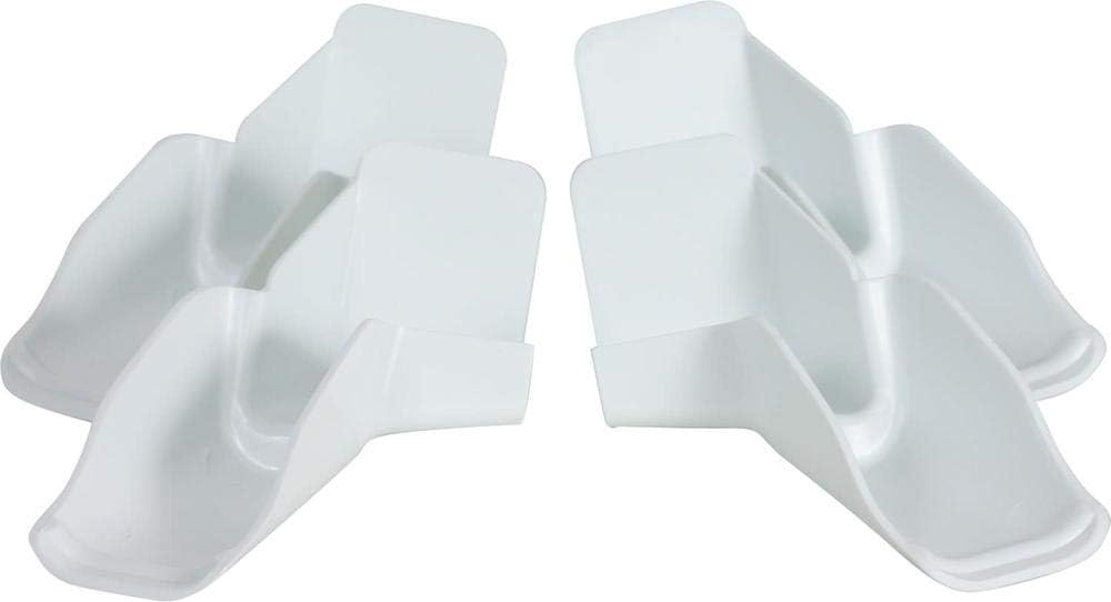 Camco RV Gutter Spouts with Extensions, White, 4-Pack