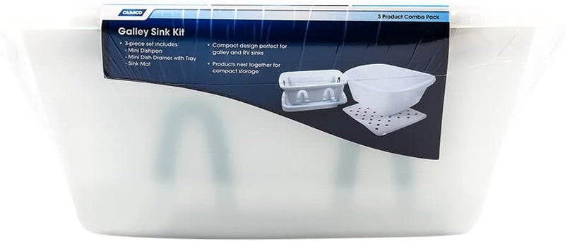 Camco RV/Marine Sink Kit with Dish Drainer, White - view 3