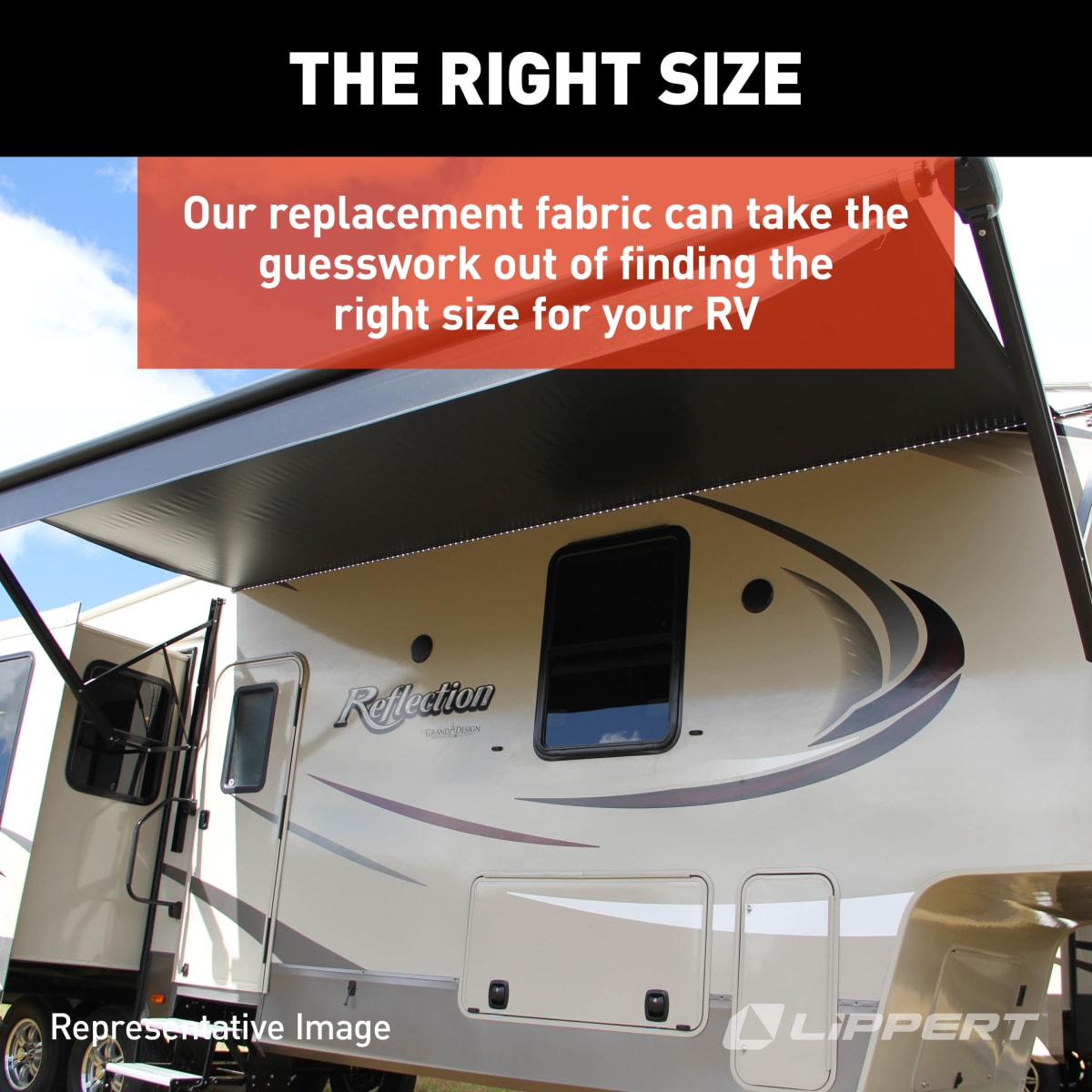Solera Universal RV Slide Topper Replacement Fabric, Cut-to-Fit 50' Roll - view 7