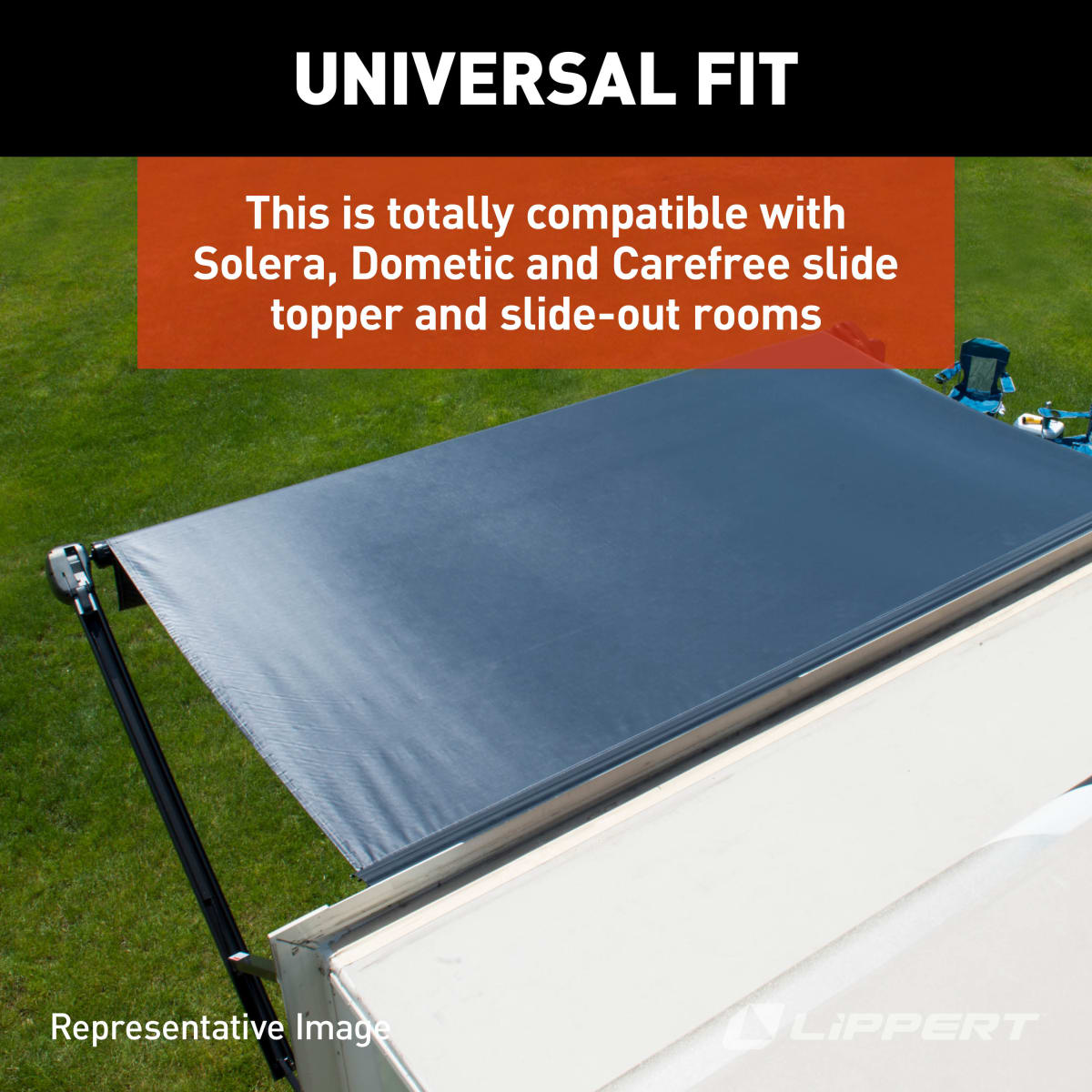 Solera Universal RV Slide Topper Replacement Fabric, Cut-to-Fit 50' Roll - view 8